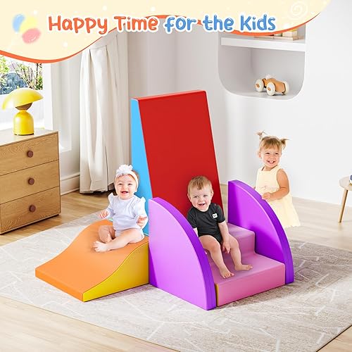 Miniatura 118 de Lischwert Bloques de escalada de espuma, juguetes de escalada suaves para niños pequeños, juego de espuma de 9 piezas para gatear y escalar con Verde