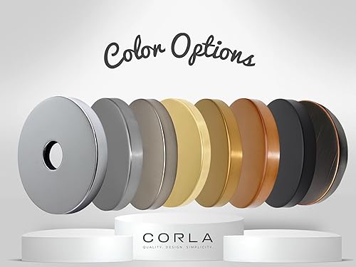 Miniatura 3 de Corla Brida de brazo de ducha moderna de gran tamaño de 4 pulgadas  Placa de cubierta de repuesto universal (bronce aceitado)