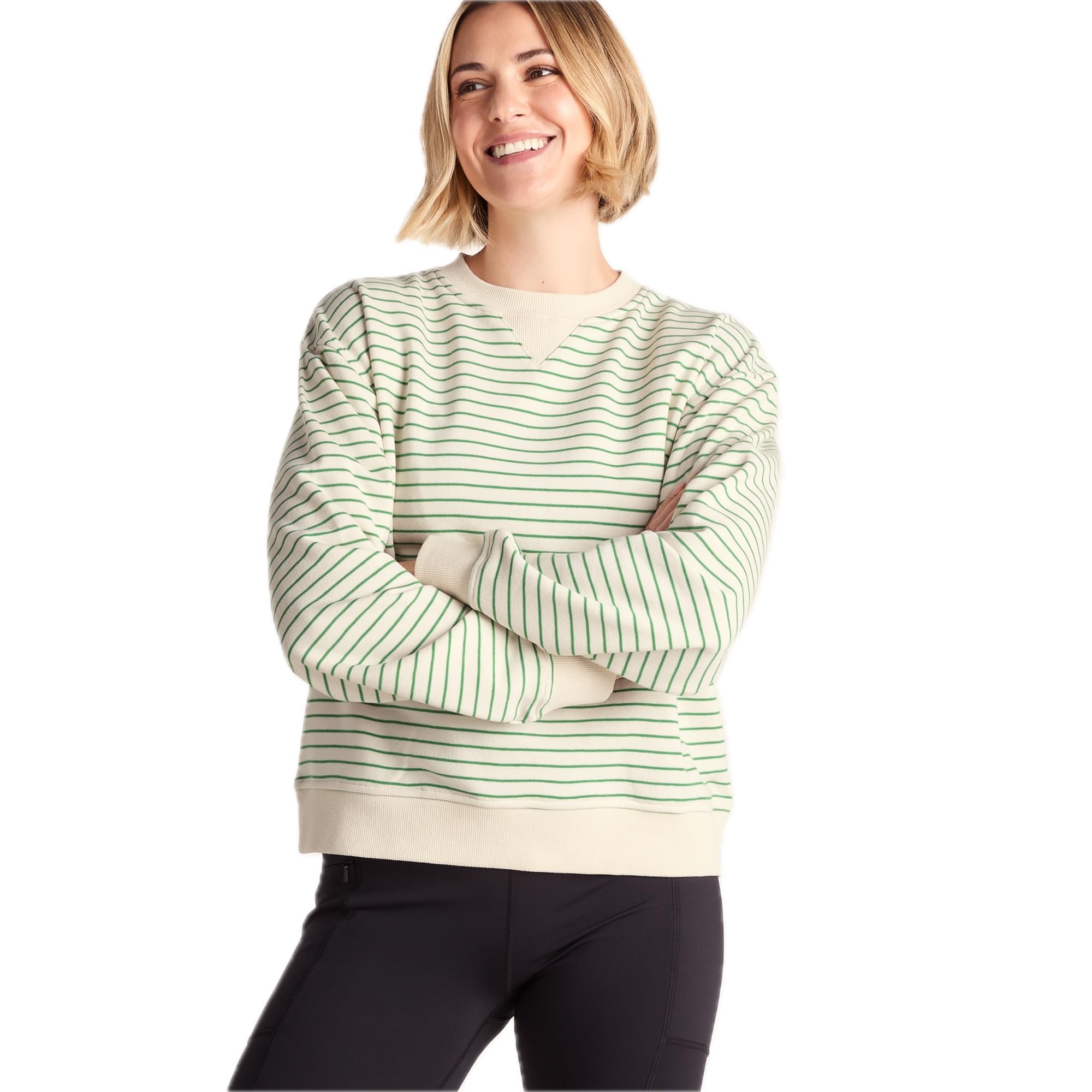 TOG24 Marsella Womens Sweatshirt, Supersoft Lightweight Striped Ladies Jumper, Relaxed Casual Fit Womens Pullover