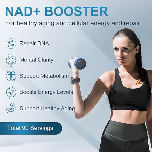 Miniatura 2 de Suplemento NAD+, 8525 mg Liposomal NAD Booster con Resveratrol NAD Plus con Coptisine Quercetina Curcumina Apoya la Salud Celular, la Fuerza Física