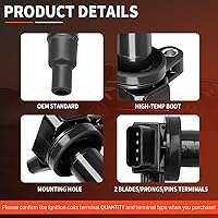 Vista 2 de DRIVESTAR Juego de 8 bobinas de encendido de iridio bujía 2003-2007 para Lexus GS430 4.3L 2003-2009 para Toyota 4Runner 2000-2009 Tundra Land