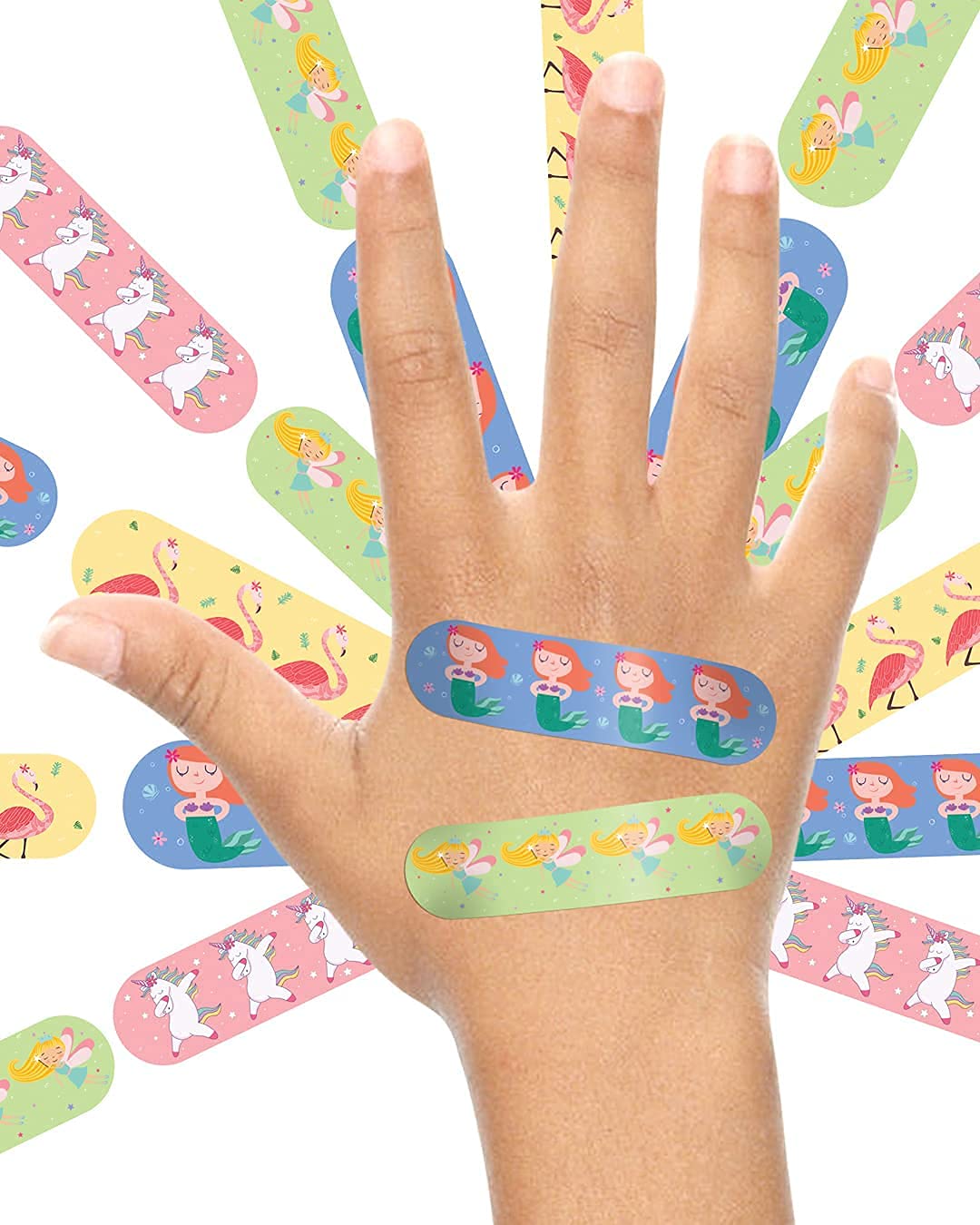 Dayalu Self Adhesive Printed Bandage Wrap Fabric Finger Bandages Non-Toxic First Aid for Kids Children - (40 PCs)