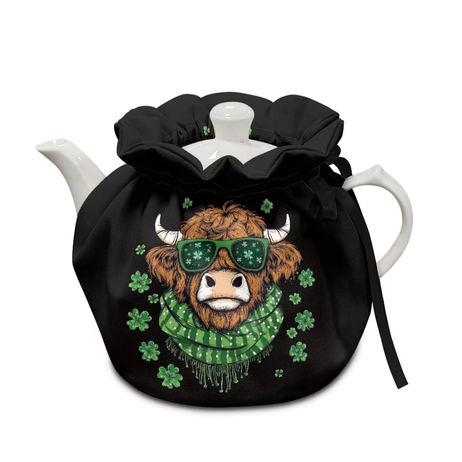 Urndoeng Teapot Thermal Cover Christmas Lights Print Tea Cozy For Teapot Insulated For Protecting Kettle Coffee Pot Ideal To Keep Warm At Breakfast Kitchen And Coffee Table Decorations