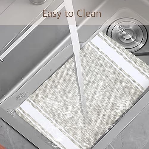 Miniatura 4 de DACHUI manteles individuales resistentes al calor, contra manchas, no se deslizan, lavable, de PVC, manteles individuales tejidos de vinilo