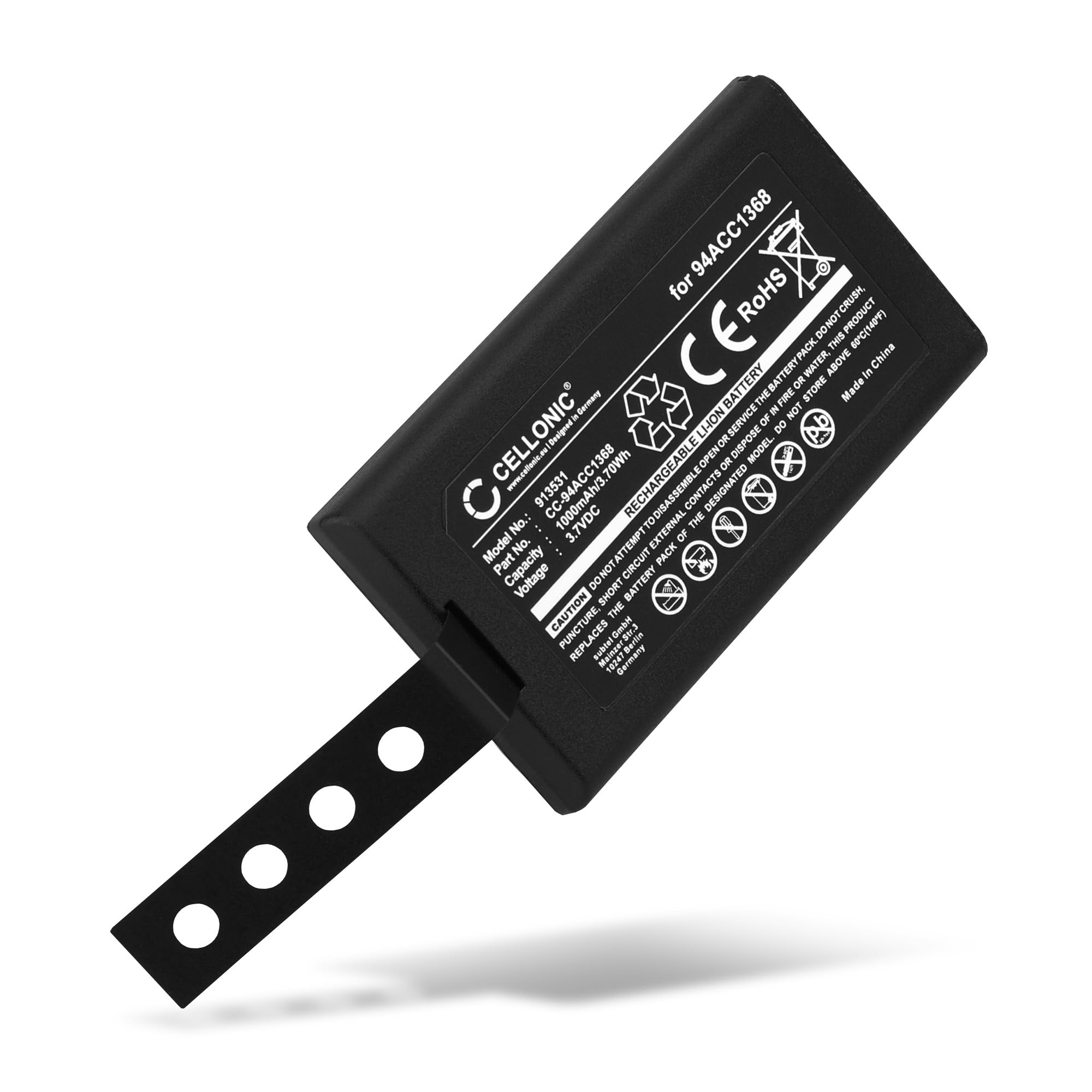 CELLONIC, Batteria per lettore codice a barre compatibile con Datalogic CVR2, Memor Mobile Computer (1000mAh, 3.7V)