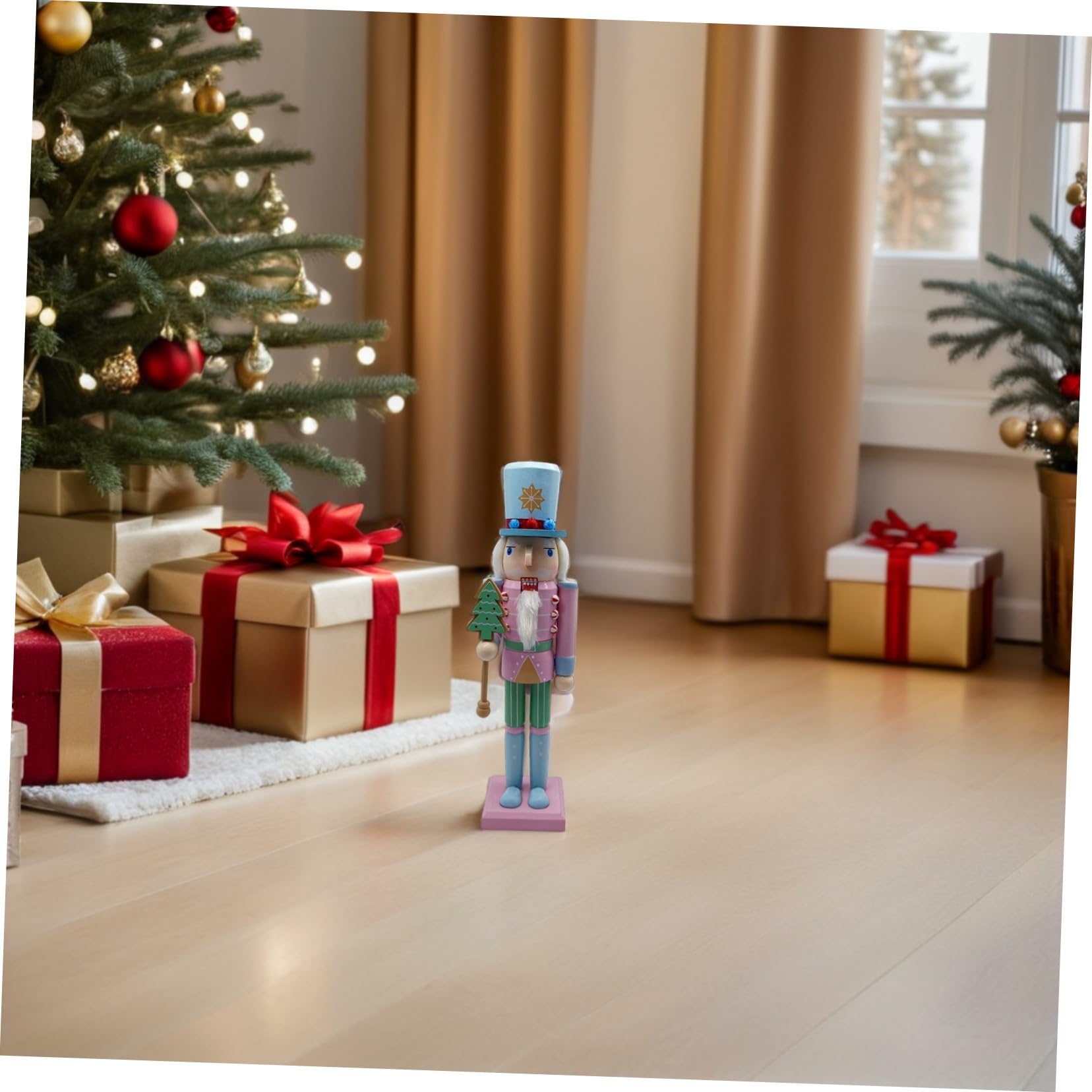Nussknacker-Soldat-Ornament Traditionelle Hölzerne Figur Dekoratives Sammlerstück Für Weihnachten Handbemalt Passt Kaminsims Regal Oder Schreibtisch