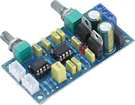 Power Amplifier Board 2.0, High Efficiency 90% Wide Voltage 12-25V DC with Digital Voltage Regulating Module, for HI FI Low Pass Amplifier Treble Midrange Bass Adjustment