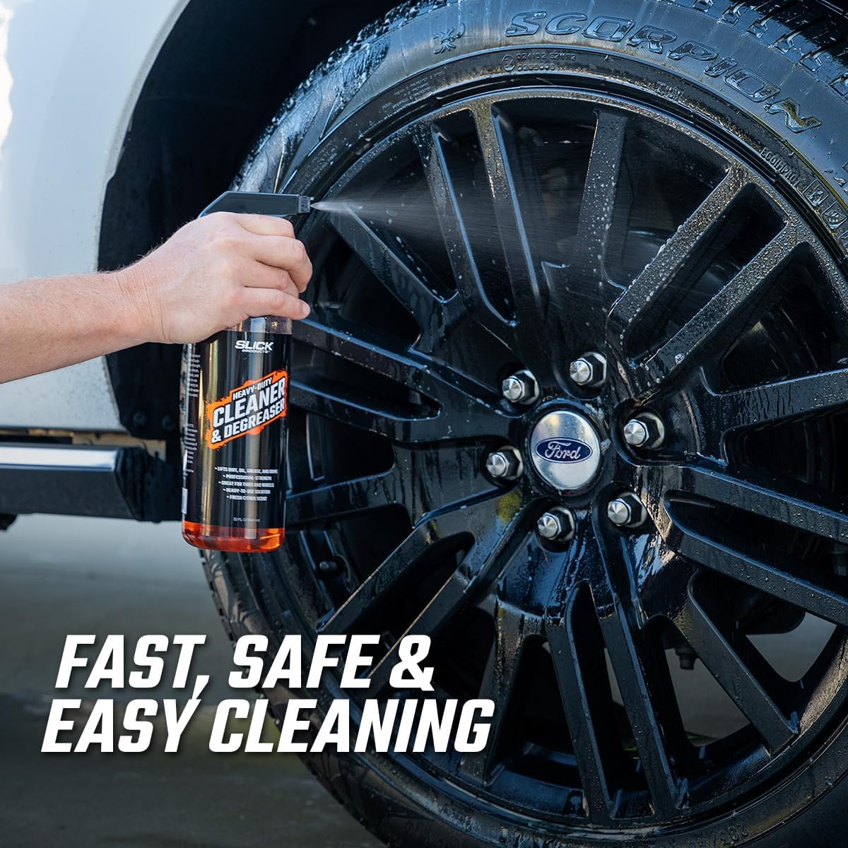 Slick Products Ultimate Wash & Detail Kit (15-Piece) – Complete Set for Cars, Trucks, Dirt Bikes, ATVs, UTVs, Motorcycles & RVs – Includes Washes, Concentrates, Detailers & Accessories
