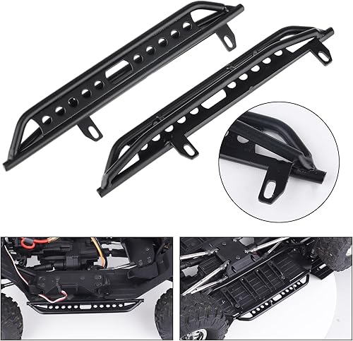 Miniatura 5 de Metal RC Crawler Pedales RC Junta lateral RC Pasos Placa Rock Sliders para Axial SCX10 III AXI03007