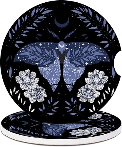 Miniatura 15 de Adventure Awaits Posavasos Portavasos de Cerámica Absorbente - Paquete de 2, Posavasos Antideslizantes para Automóvil, Accesorios de Interior de La