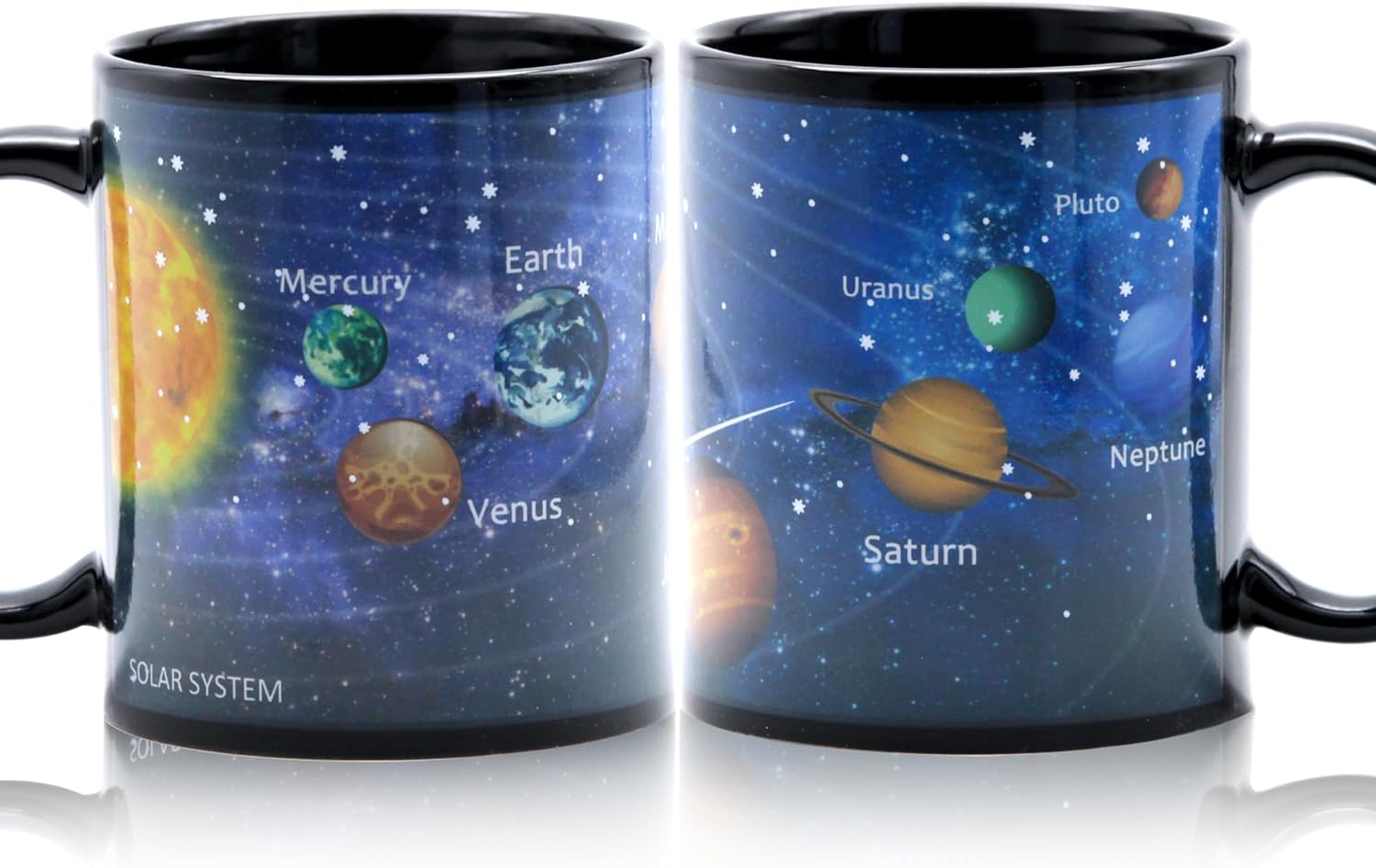 Color Changing Coffee Mug with Solar System Design - Astronomy Gifts for Kids, Students & Teachers - Space Themed Gifts - Heat Changing Mug Made of Premium Ceramic(12oz) (Blue) - Image 4