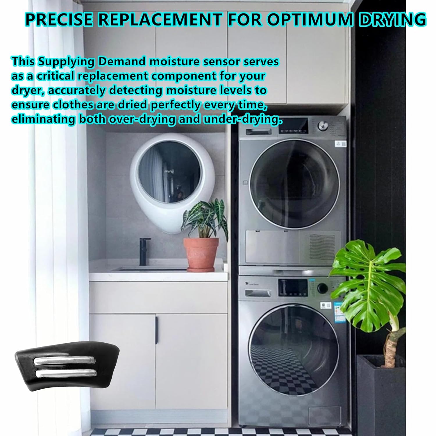 W10816105 Dryer Moisture Sensor Replacement for Whirlpool Appliance Sensor Compatible with 3976479, 4283267