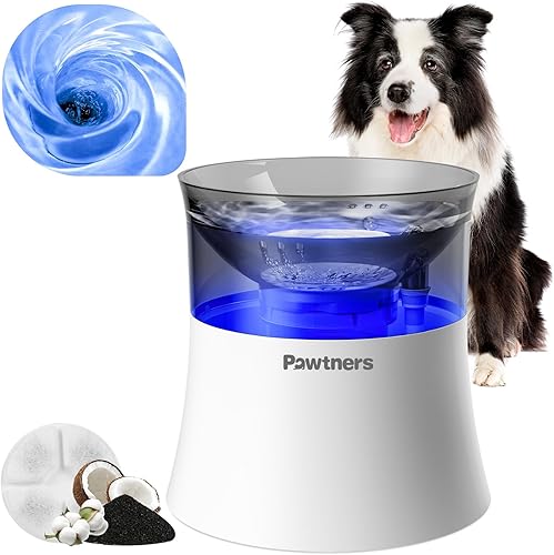 Pawtners Fuente de agua para perros, dispensador automático de agua para mascotas de 1 galón sin derrames, para perros pequeños, medianos y grandes