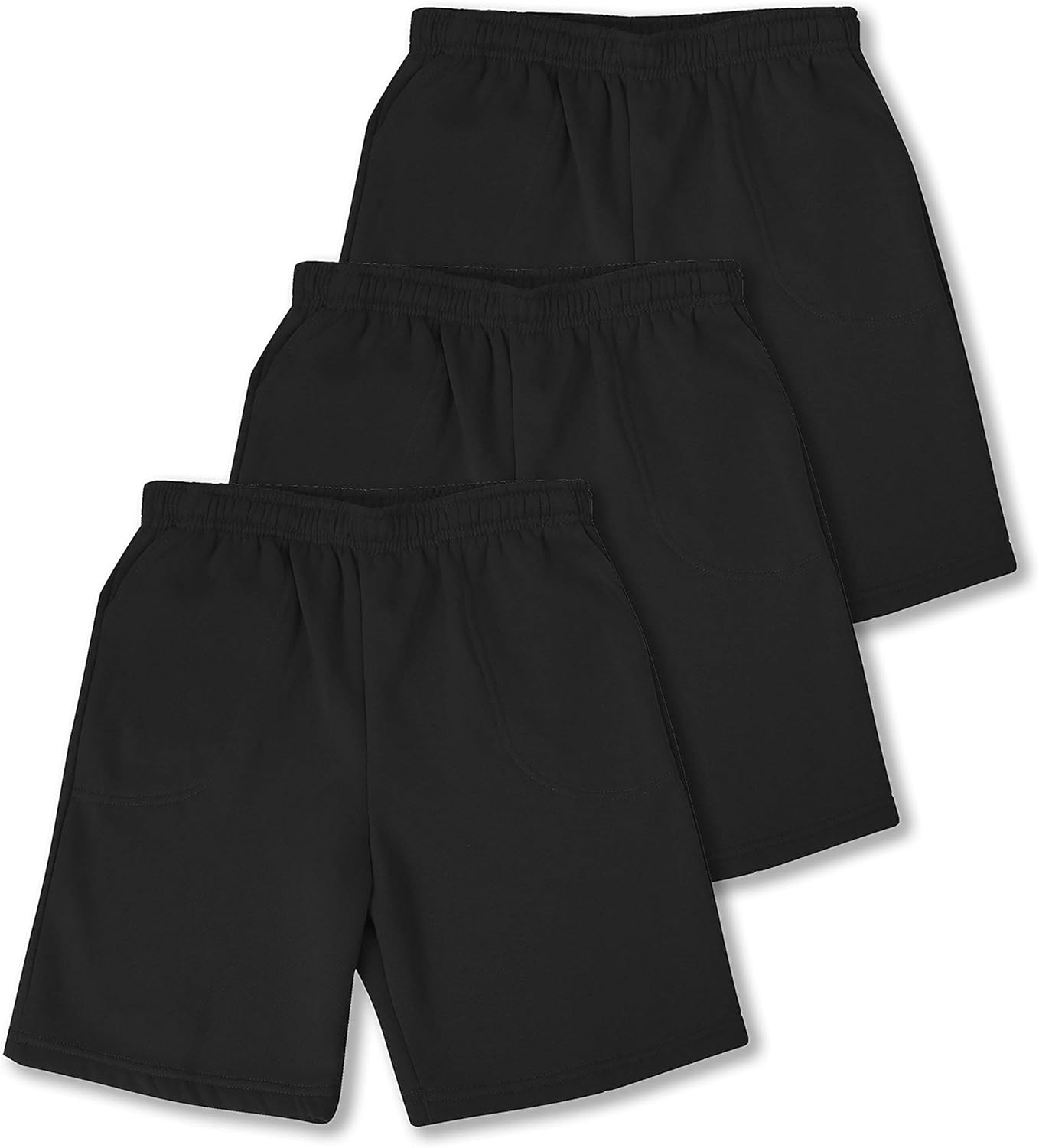 MA CROIX Essentials Mens Premium Brushed Sweat Shorts Lightweight Fleece Elastic Gym Loungewear