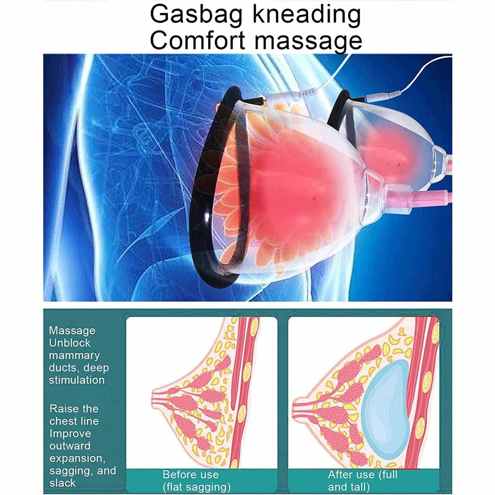 Aumentador de Senos Eléctrico, Mama Ventosa de Vacío liposucción Aparato, Eléctrico Silicona de la Salud del Seno Masajeador, Prevent Sagging and Dredge Breast
