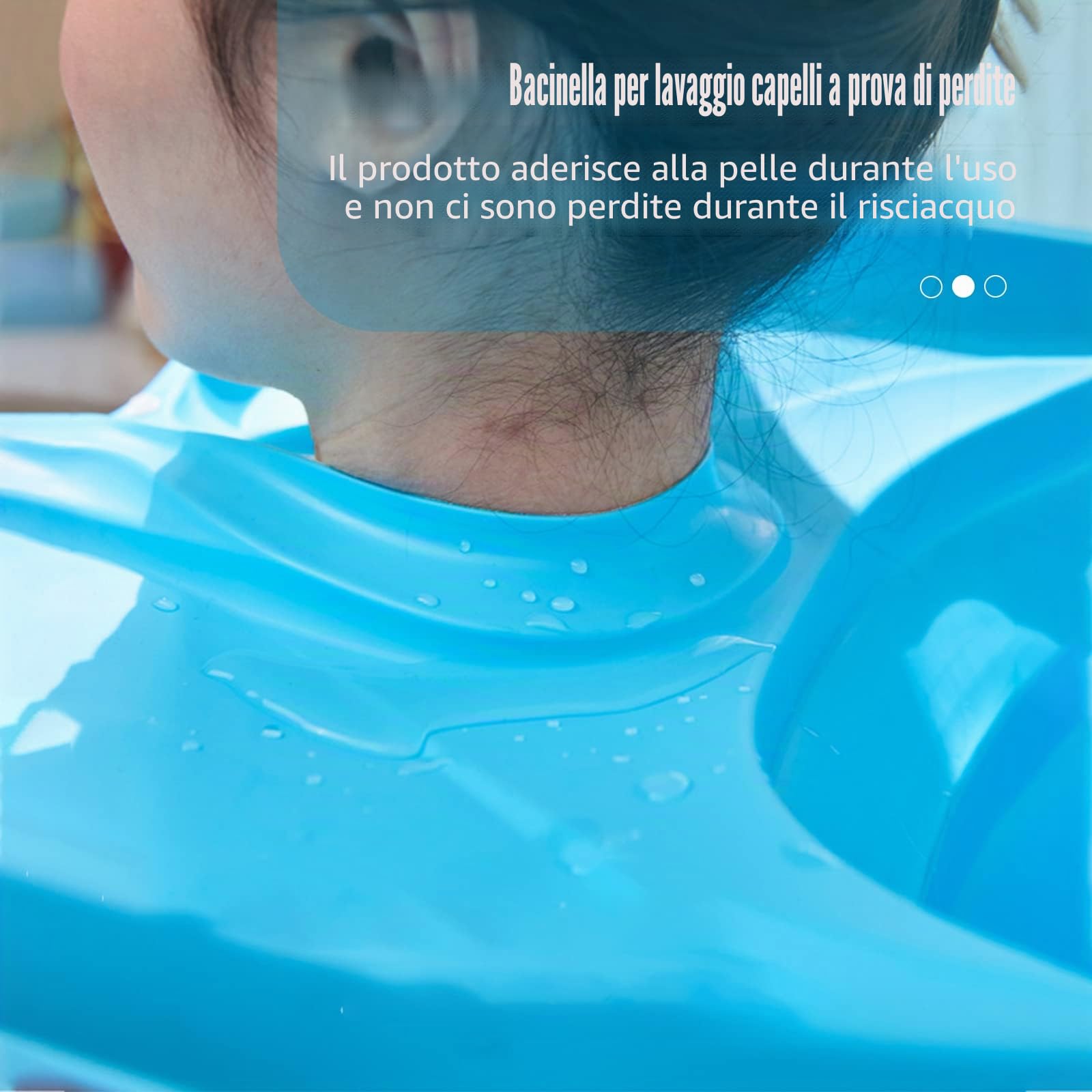 Lavandino da shampoo portatile pieghevole, lavabo per peluria lavatesta, per capelli a letto, gravidanza, disabili, anziani, bambini