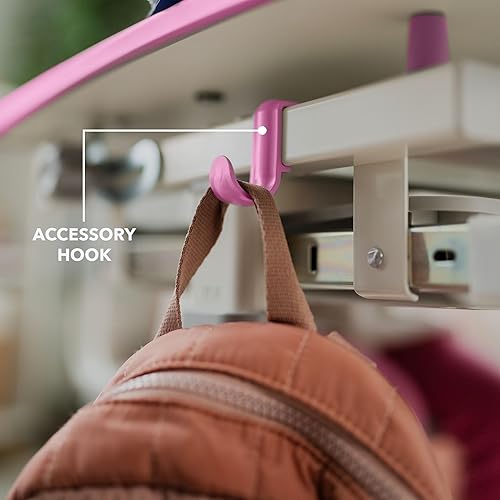 Miniatura 8 de Mount-It! Juego de escritorio y silla para niños, altura ajustable resistente, escritorio para niñas, escritorio de estudio y sillas para niños,