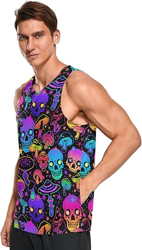 Miniatura 3 de Camisetas deportivas sin mangas para hombre, de secado rápido, para gimnasio, atletismo, fitness, correr, entrenamiento, playa, sin mangas