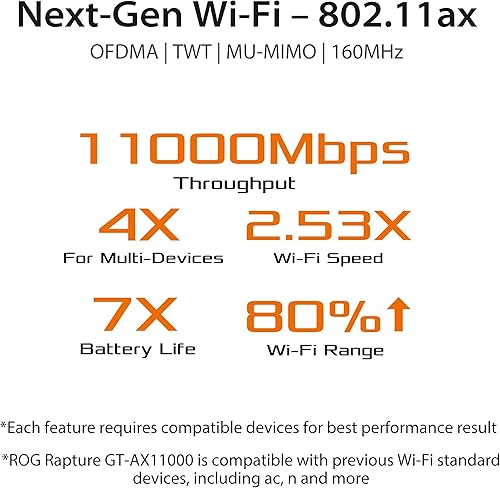 Miniatura 2 de ASUS Router WiFi Rapture GT-AX11000 Tri-Band 10 Gigabit (RENOVADO)