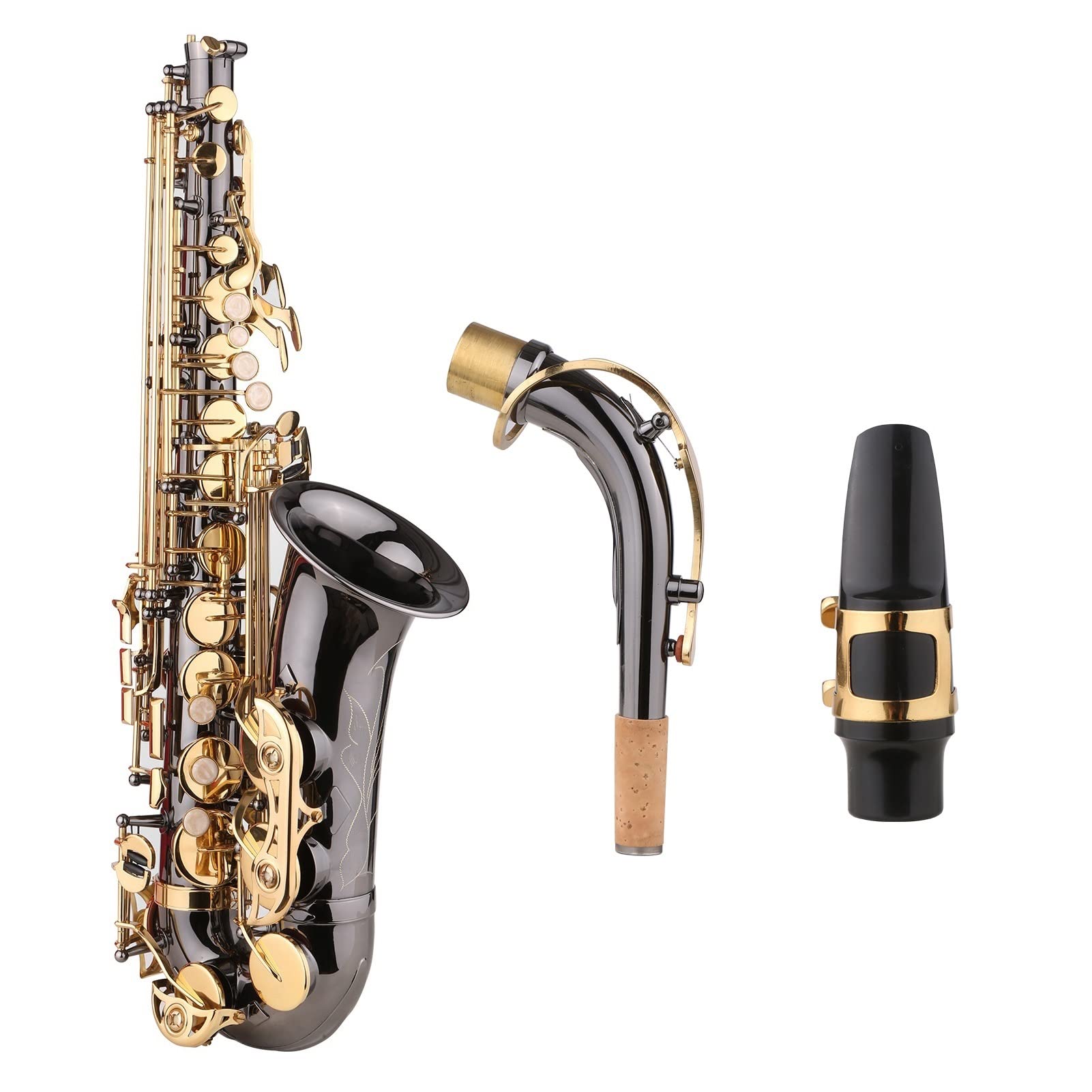 MIB Sassofono Contralto Ottone Lacca Oro Mi Bemolle Sax Ottone Nichelato Strumenti Musicali Sassofono principiante