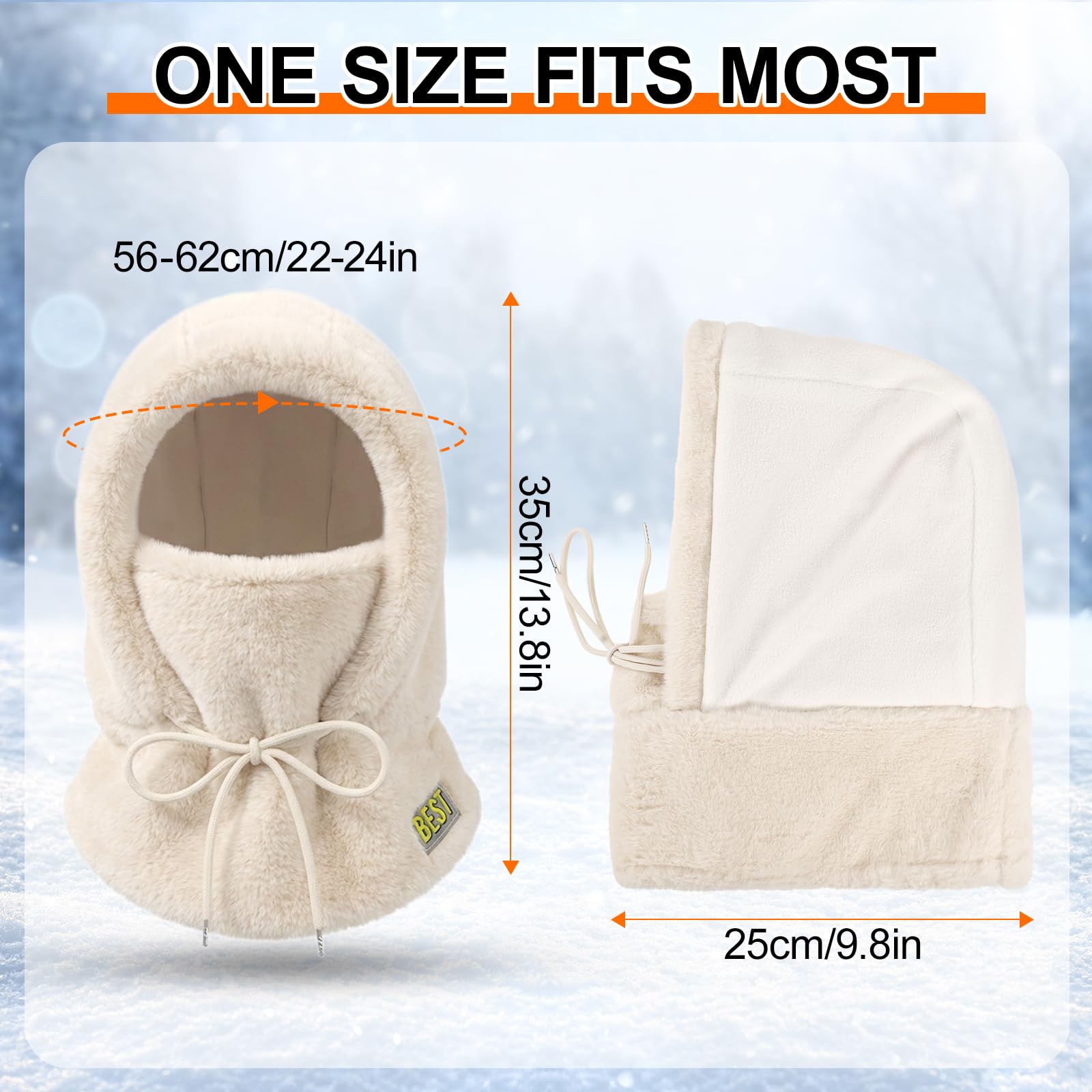 PasamontañAs Termico Gorro De Invierno, Anti Viento Balaclava CáLido Forro Polar Transpirable MáScara De Esquí Moto, Braga Cuello Sombrero Para Mujer Hombres Deportes Aire Libre
