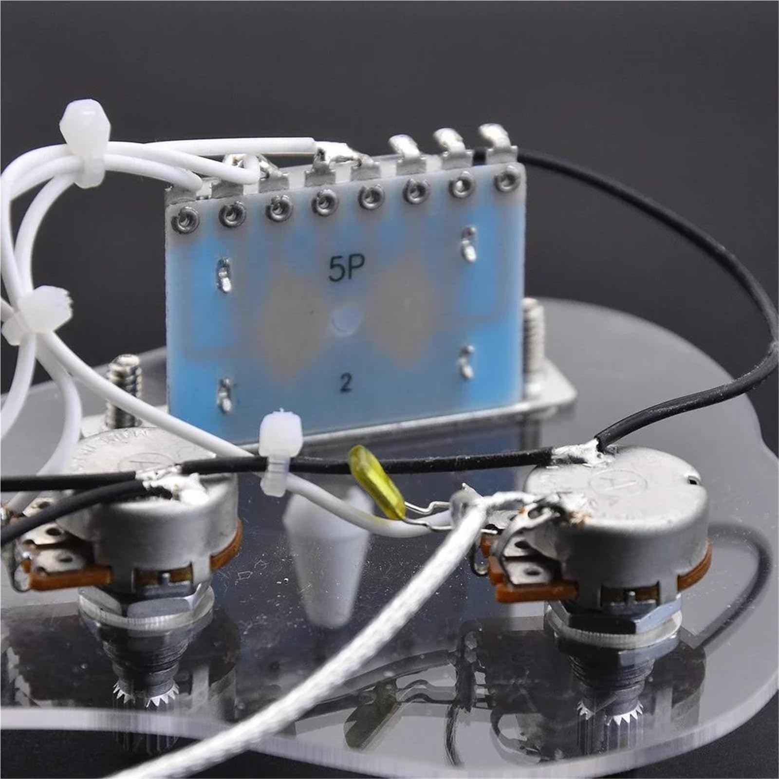 Arnés Cableado Guitarra Profesional Potenciómetros de 3 500K interruptor de 5 posiciones con conector SSH y arnés para guitarra ST