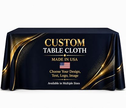 Custom Table Cloths For 6 Foot Rectangle Tables-4 Foot By BCB Print In USA
