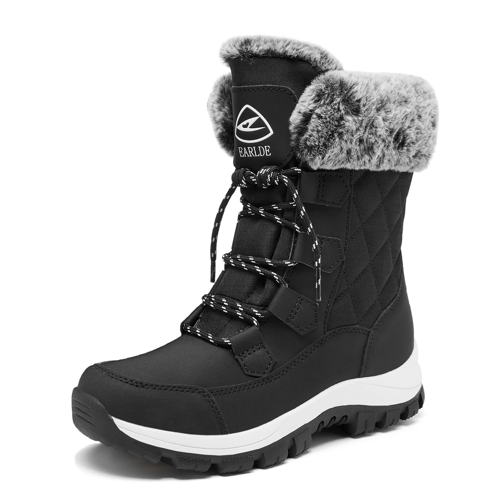 EARLDE Winterstiefel Damen Wasserdicht Winterschuhe Warm Gefüttert Leicht | Schneestiefel Stiefel Damen Ski Outdoor Winter Schuhe