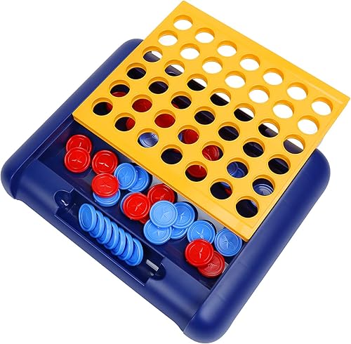 Miniatura 5 de IAMGlobal 4 en una fila, juegos de mesa, juego cuatro en una fila, línea de tamaño de viaje 4, juguete familiar clásico para niños y familia para