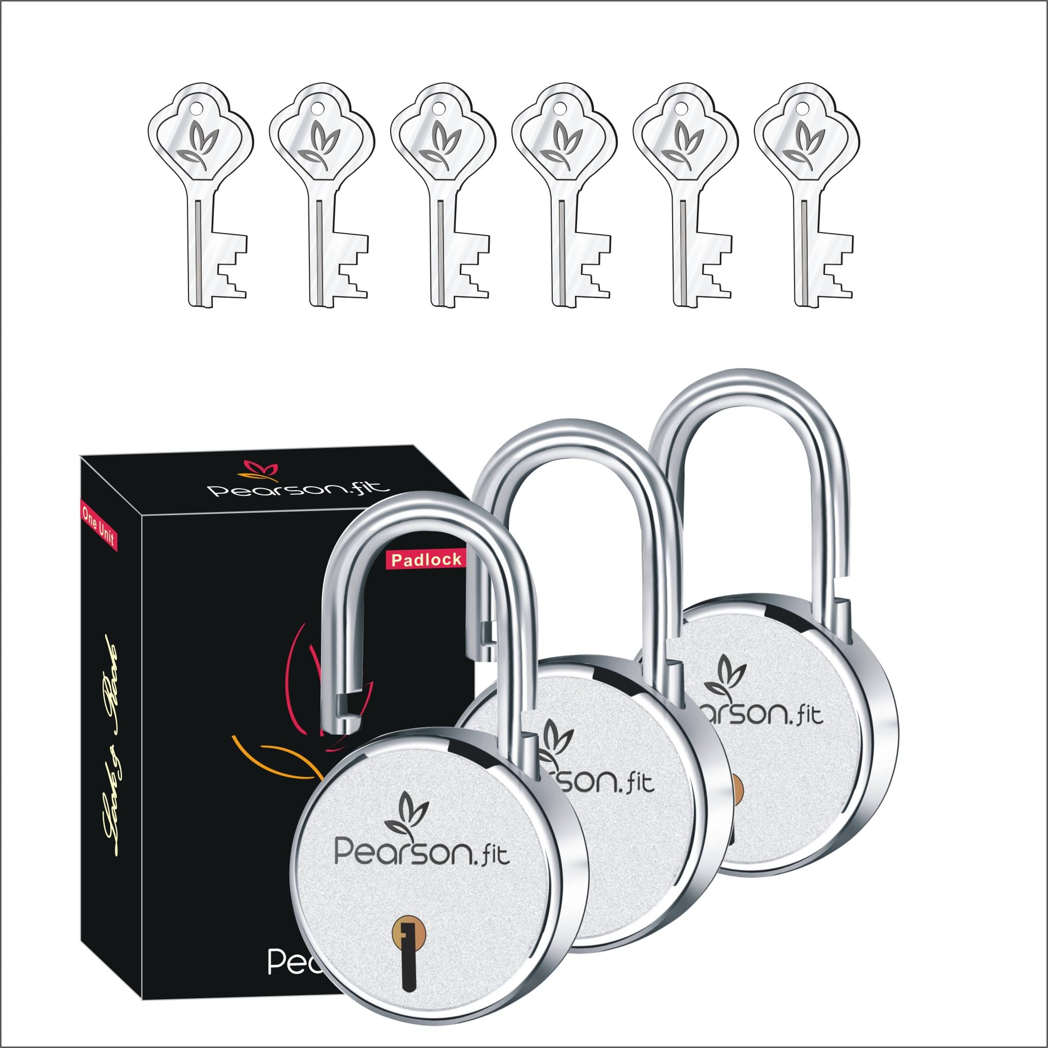 Pearson.fit Round Padlock 65mm 3 Lock Open with 6 Same Key 8 levers Double Locking Anti Thift Weather-Resistant Shop Shutter High Security Main Door Lock for Home (B0CYHC2XFK) Amazon Price History, Amazon Price Tracker