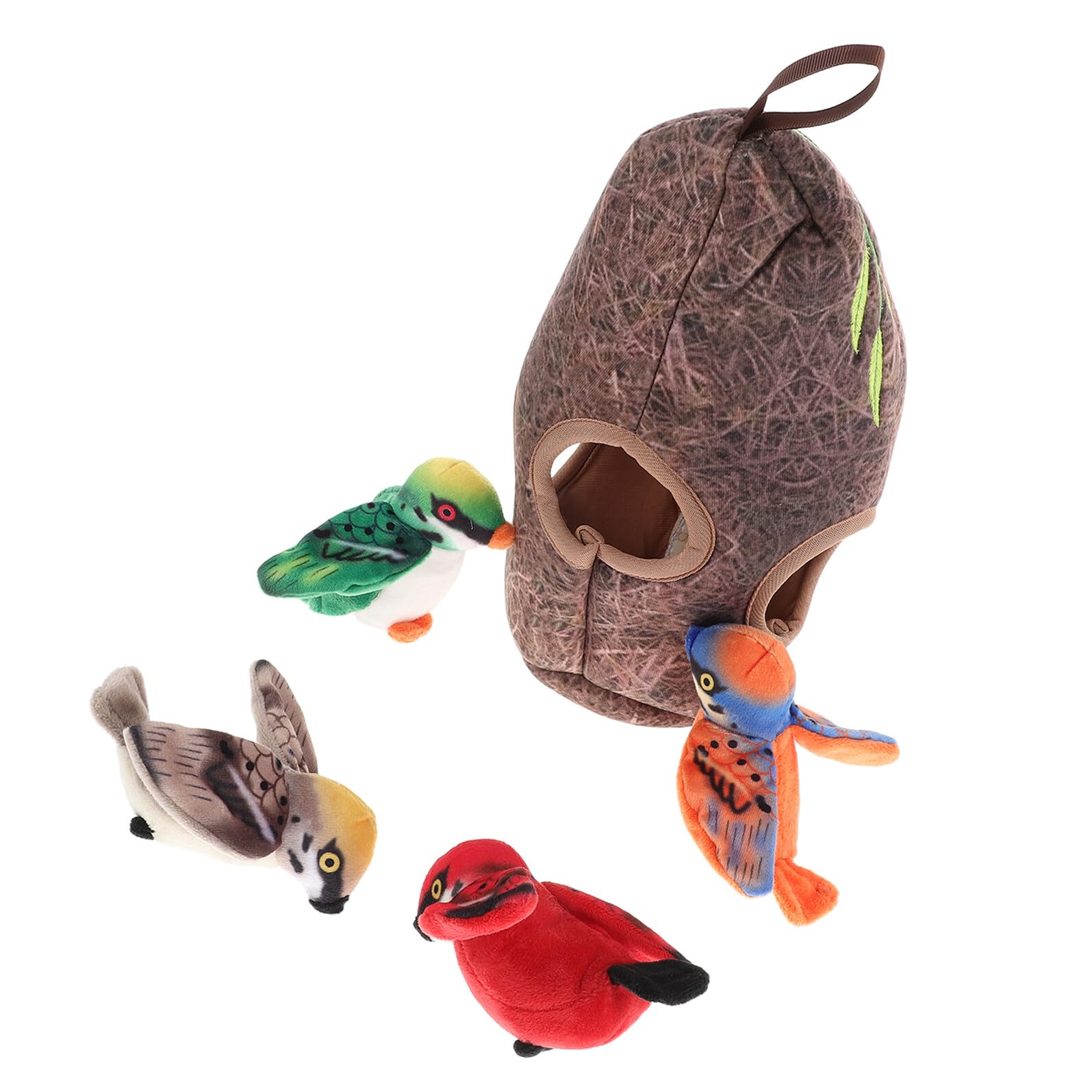 HANABASS Interactif pour Chat en Peluche Oiseau Couineur à Mâcher Solide pour Chats Joueurs D’Intérieur Lot 1 Pièce Stimulant Instinct de Chasse Exercice Intérieur pour Chatons