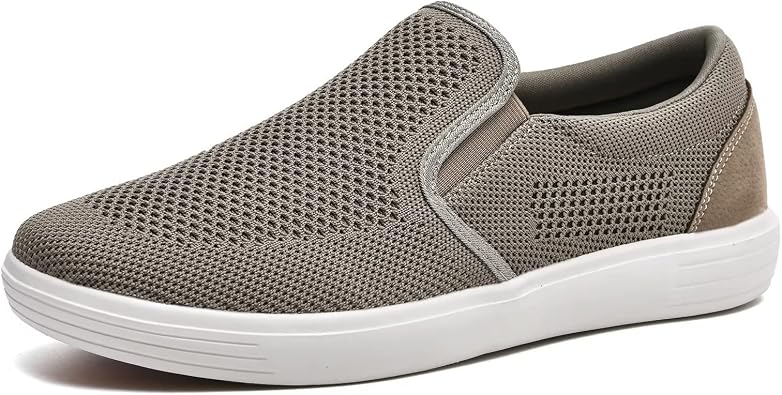 TIOSEBON Mens Memory Foam Mesh Walking Shoes Arch Support Comfort Slip-on Loafer