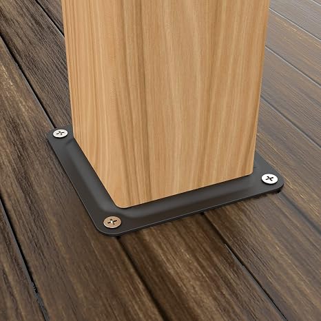 ForoGore 4 x 4 Wood Post Plate Connector, Powder-Coated Decking Post Base
