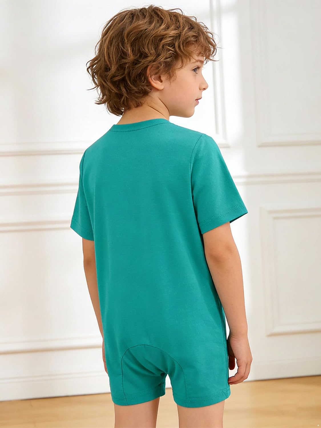 Adaptive Clothing with Tube Access for Kids Special Needs Short Sleeve Romper for Boys Girls