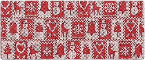 Tapete rojo de Navidad para bañera, antideslizante, de secado rápido y absorbente, tierra de diatomeas, fregadero, dormitorio, cocina, lavable,