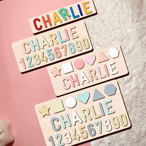 Miniatura 3 de ingifta Rompecabezas de nombre para niños pequeños de 1 a 3 años, regalos de primer cumpleaños para niños, juguete de aprendizaje Montessori para