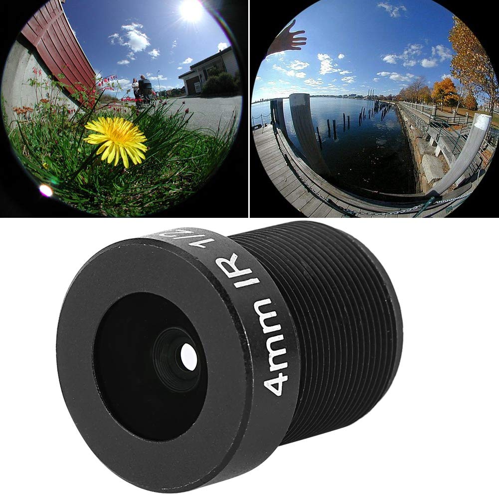 CCTV 4mm 3MP HD Obiettivo Scheda di Sicurezza Sostituzione Obiettivo della Fotocamera con Lunghezza focale Fissa, Obiettivo Pixel ad altissima Definizione 12M Adatto per Il Sistema