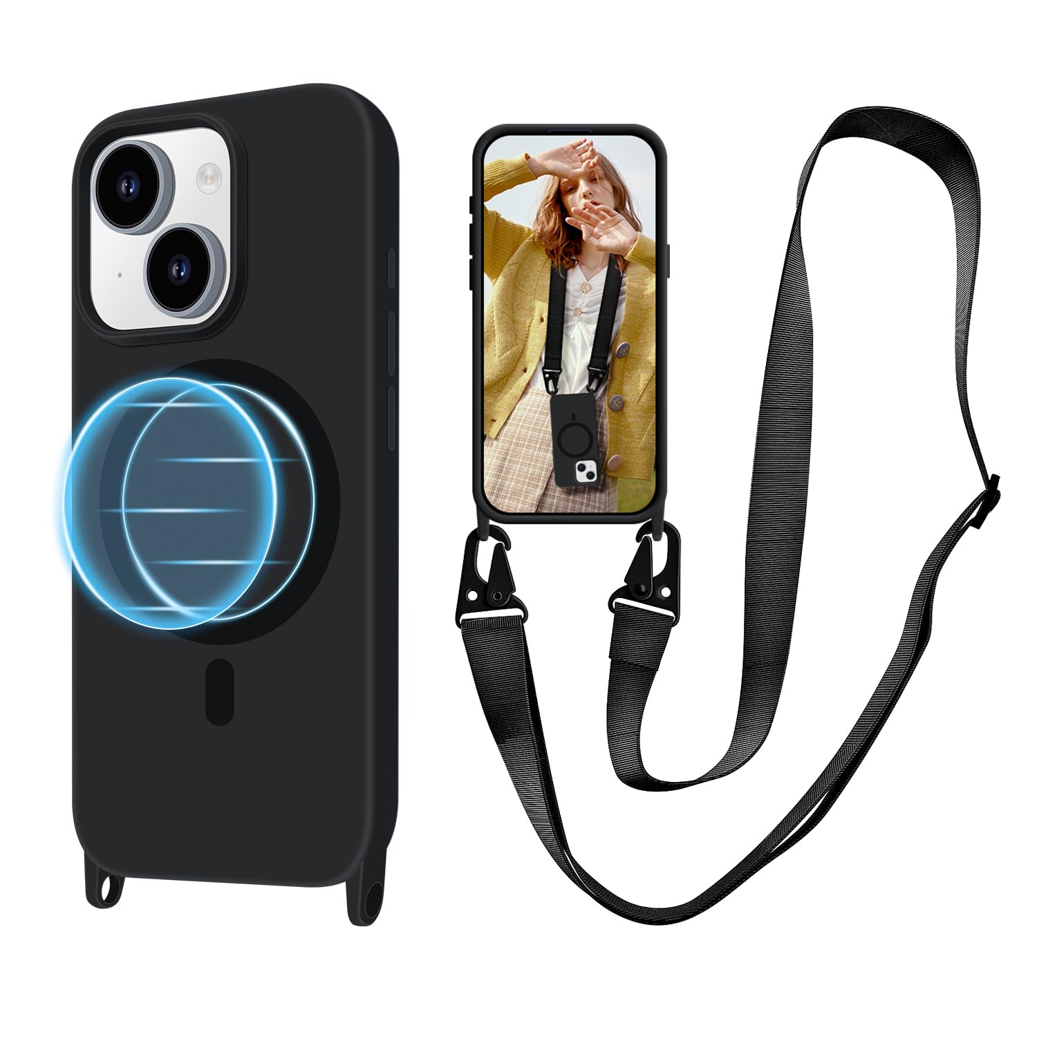 Coque iPhone 15 MagSafe réglable élimine le risque de vol et de perte - 7