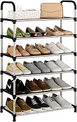 Sapateira Organizadora 5 Andares, Prateleira Multiuso, Sapateira Hall de Entrada, para Sapatos, Livros e Brinquedos, Preto