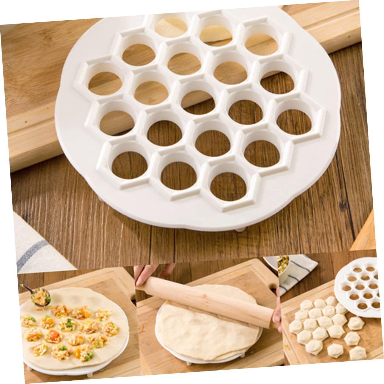 KICHOUSE 3pcs Dumpling Making Mold Capacity Kitchen Dumpling Making Tool Plastic Maker Simple Practical