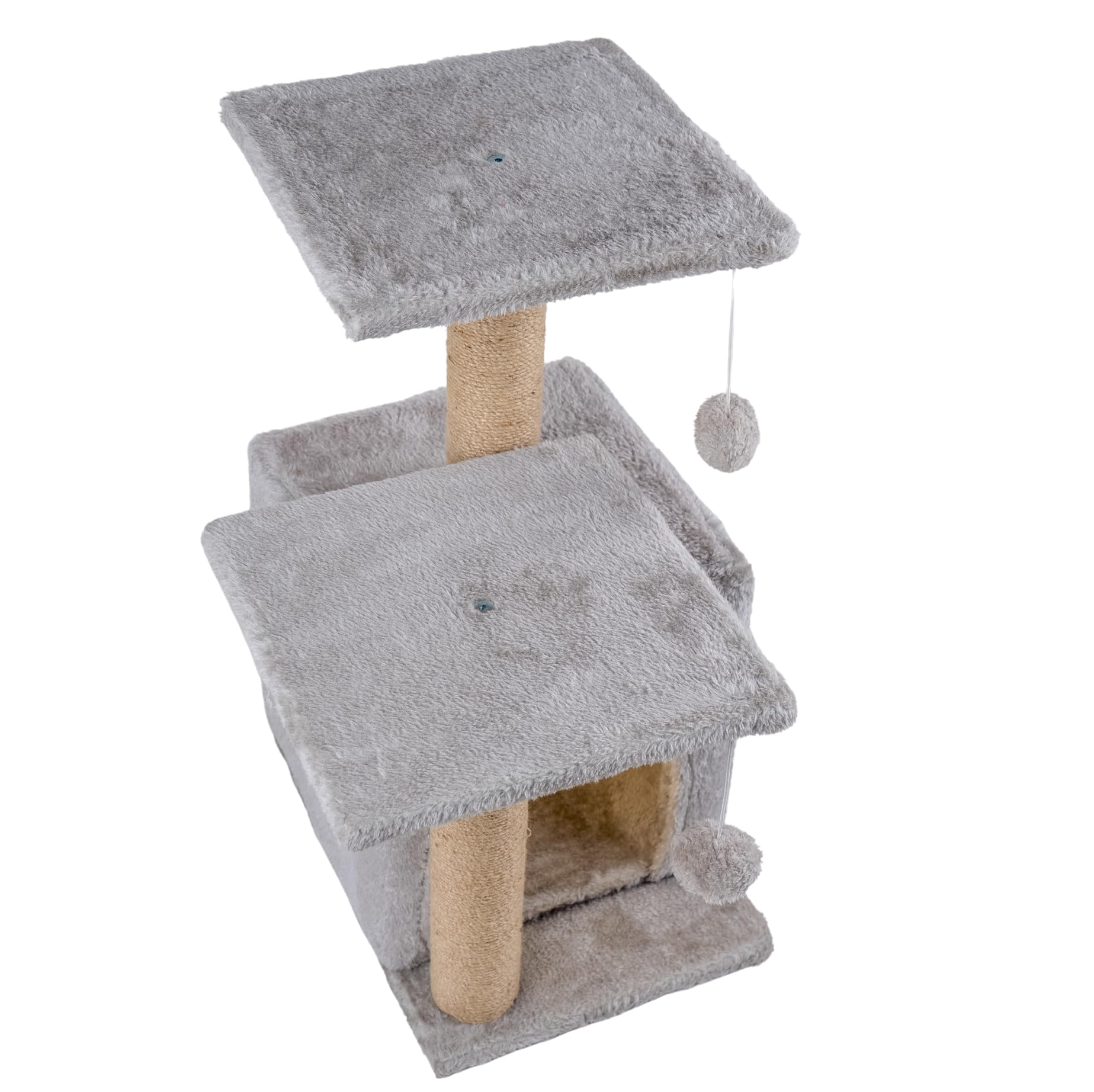 Wudyhub Cat Tree Indoor Climbing Activity Tower with Scratching Posts | Cat-02-Grey | 30x40x66 cm 3