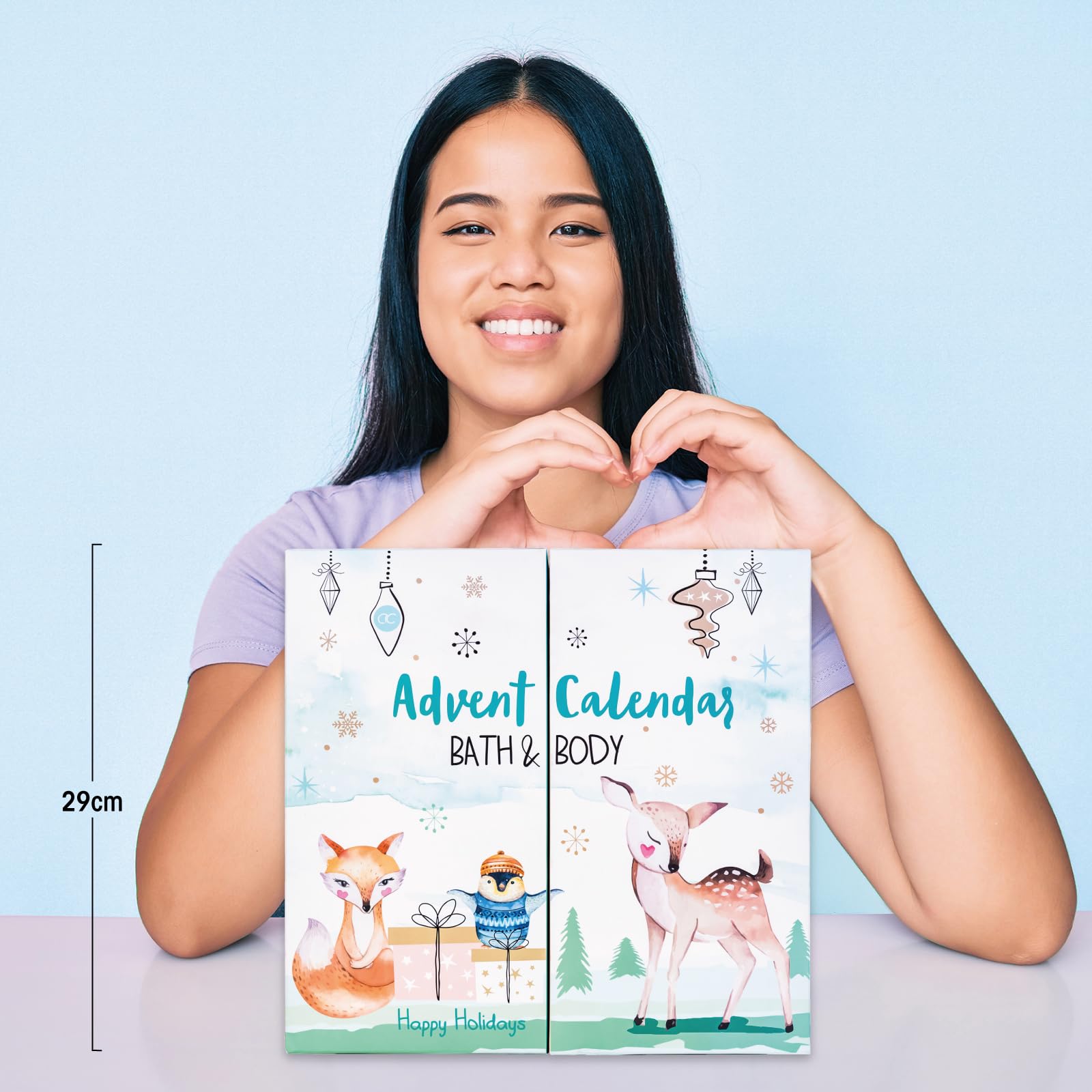 Accentra Calendario dell’Avvento 2025 per ragazze con 24 prodotti per la cura del corpo – Beauty con body lotion, bombe da bagno frizzanti, bagnoschiuma, shampoo e molto altro – Calendario di Natale