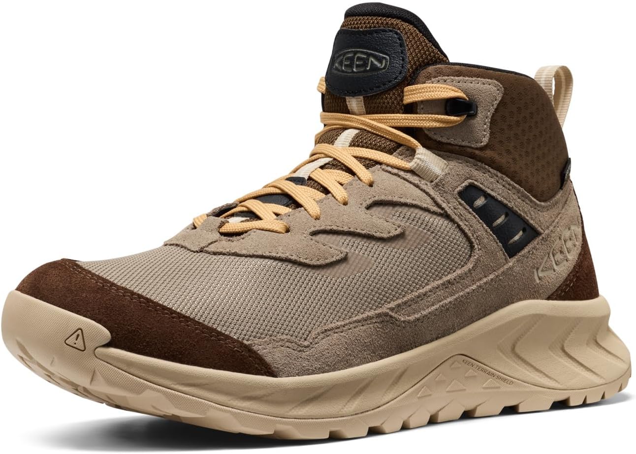 KEEN Men's Hightrail Mid Height Durable Lightweight Breathable Leather Waterproof Hiking Boots