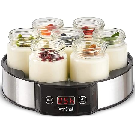 Lakeland Digital 7 Individual Cup Electric Yoghurt Maker White Amazon Co Uk Home Kitchen