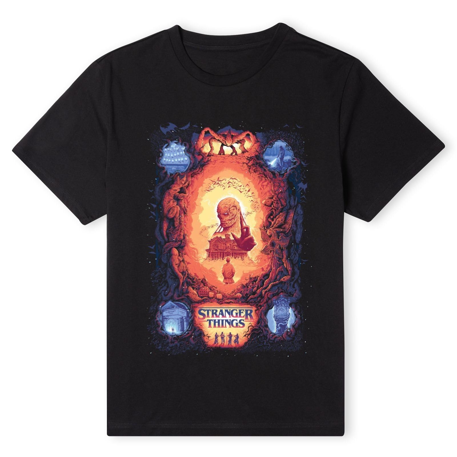 Zavvi Unisex Multi Stranger Things X Alex Hovey Vecna Illustration Men's T-Shirt - Black S