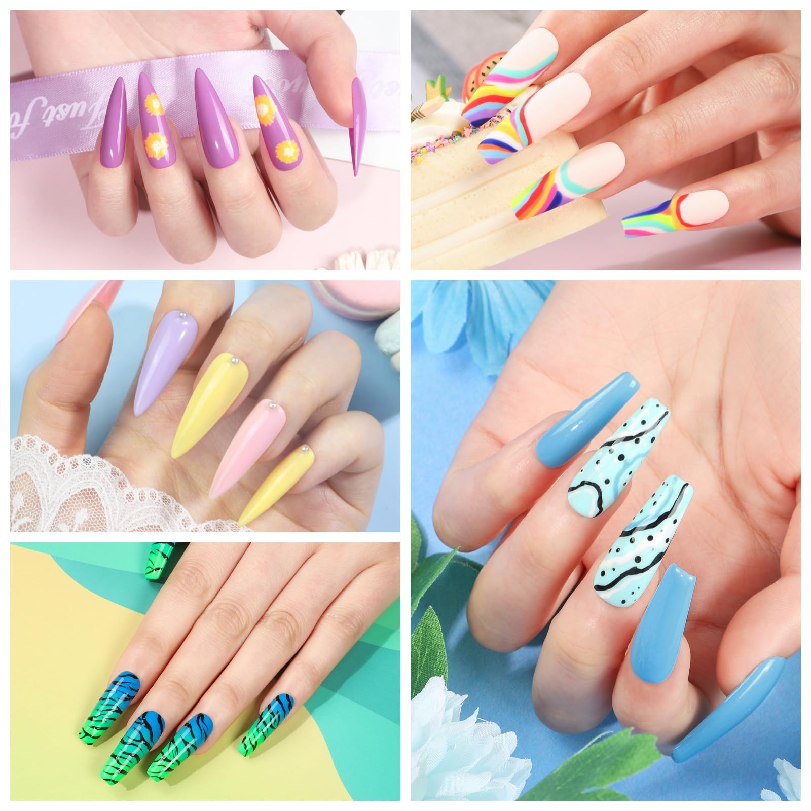 COSCELIA Gel Nail Polish Kit Multi-Color Manicure Set