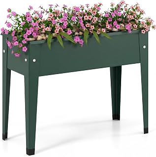 COSTWAY high bed metal, raised garden bed up to 20 kg, 60 x 27 x 45 cm