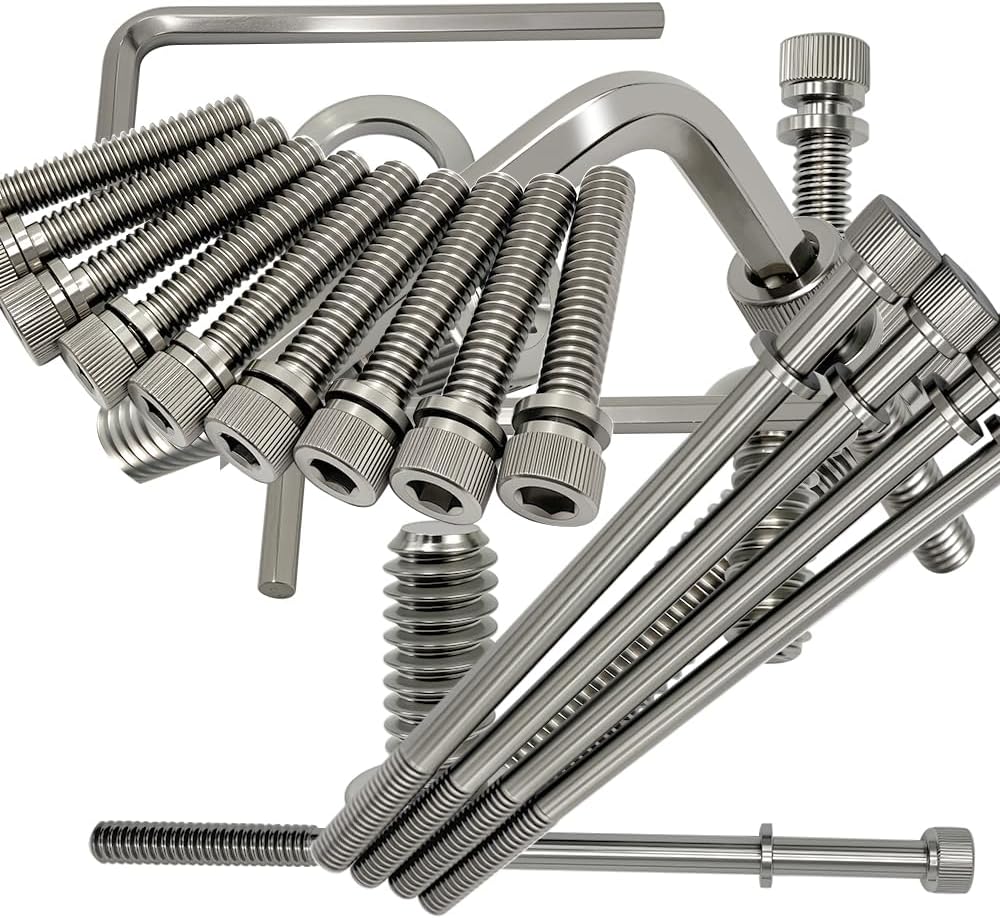 Titanium Clutch Primary Cover Bolt Kit for Fat Bob, Softail, Road King, Fat Boy, Deluxe OEM #1062 4813A 1755