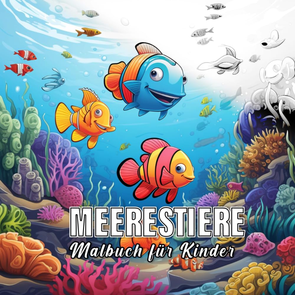 Meerestiere: Malbuch für Kinder mit 60 Meerestiere. (Kleine Natur)