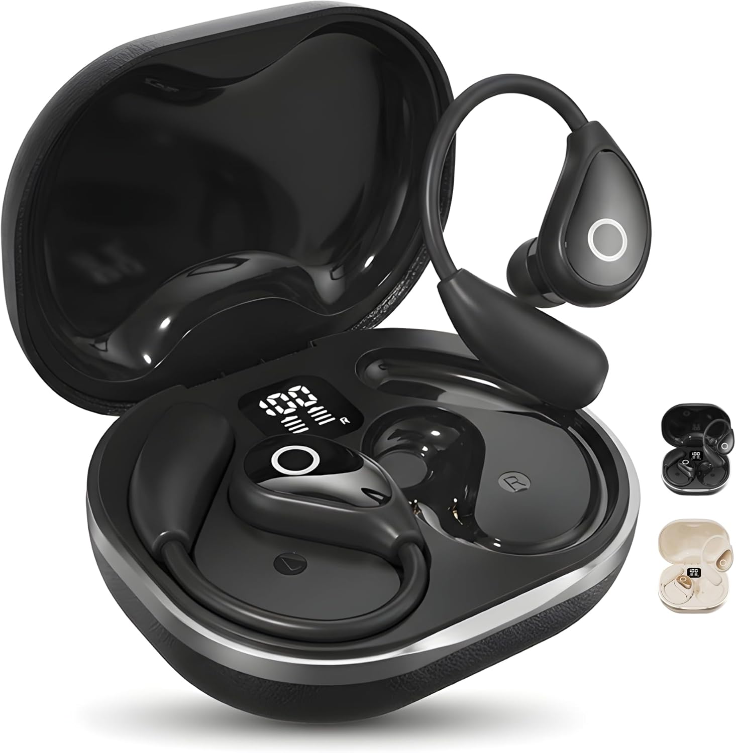 Honey Coco Clip-On Wireless Earbuds (Black)